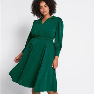 ModCloth Colectif, emerald green dress